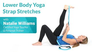 Lower Body Yoga Strap Stretches [upl. by Natye]