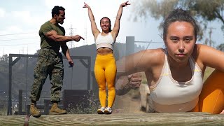 Gymnast Katelyn Ohashi Takes on the US Marine Obstacle Course [upl. by Hadihahs]