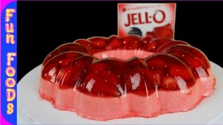 Strawberry Mousse Jello Dessert  Low Calorie Dessert [upl. by Teloiv]