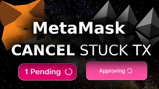 HOW TO CANCEL STUCK PENDING TRANSACTION MetaMask TUTORIAL [upl. by Isidora]