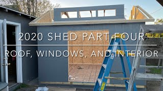 Building a Costco Yardline Stirling Shed Part 4 Roofing Windows and Interior [upl. by Edelstein223]