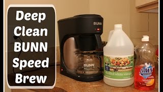 HOW TO Deep Clean BUNN Speed Brew coffee maker using vinegar [upl. by Ardin208]