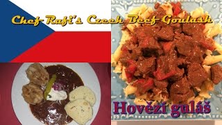 Hovězí guláš Czech Beef Goulash  In Czech and English [upl. by Eltsyek118]