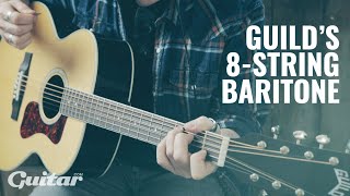 Guild BT258E Deluxe Baritone 8string acoustic guitar demo  Guitarcom [upl. by Jamima]