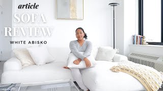 Article Sofa Review White Abisko Sectional  Durability Comfort Hack Fabric Closeups Alternative [upl. by Ennaeerb]