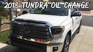 2018 Toyota Tundra Oil Change Its Surprisingly Easy [upl. by Eizzo]