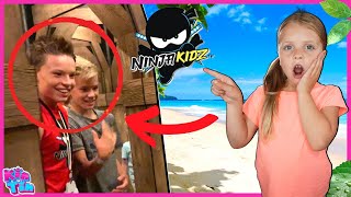 Youtuber Family Hide N Seek Dance Party With Kin Tin Ninja Kidz Fun Kids TV Stella Show amp More [upl. by Elka]