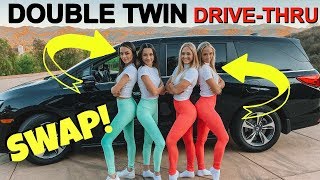 Double TWIN SWAP Drive Thru Prank Ft The MERRELL TWINS [upl. by Rog816]