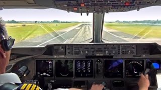 Martinair MD11 TakeOff Amsterdam Schiphol  Cockpit View [upl. by Aerdnu535]