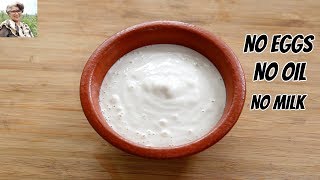 Oil Free amp Eggless Mayonnaise In 1 Minute  How To Make Homemade Mayonnaise In A MixieMixer Grinder [upl. by Kahlil]