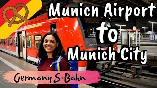 Munich airport to Munich city by metro train Sbahn [upl. by Atinrehs]