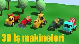 3D çizgi film  İş makineleri çocuk parkında tüm bölümler bir arada Full HD [upl. by Nedyarb918]