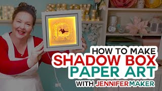 DIY Shadow Box Paper Art with a Free Template to Customize [upl. by Asli]