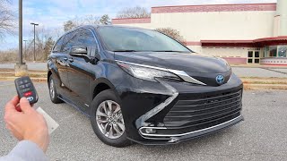 2021 Toyota Sienna XLE Hybrid Start Up Walkaround Test Drive and Review [upl. by Lind539]