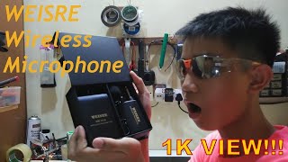 WEISRE WM101A WIRELESS MIC UNBOXINGREVIEW [upl. by Maressa]