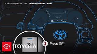 How to Turn On the Automatic High Beams  Toyota [upl. by Berkley]