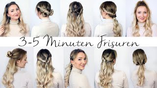 3 MINUTEN FRISUREN  unkompliziert und schnell 10 Frisuren für den Alltag  TheBeauty2go [upl. by Jacques848]