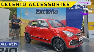 Maruti Celerio 2021 Accessories explained  ZXi AMT modifications from showroom [upl. by Navak]