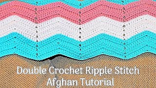 Crochet Ripple Stitch Afghan Tutorial  DIY Crochet Blanket [upl. by Rika]