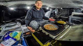 Truck Camping In A Severe Thunderstorm  Jesse James amp Spicy Crunchwraps [upl. by Lattimer431]