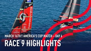 36th Americas Cup Race 9 Highlights [upl. by Eirak673]