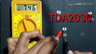 How to check TDA2030A in multimeter  TDA2030 Testing  Home theatre Ic 2030 testing [upl. by Sherar]