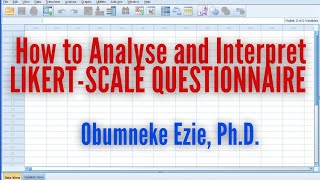 SPSS How to Analyse and Interpret LIKERTSCALE Questionnaire Using SPSS [upl. by Michelle]