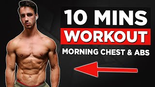 10 MIN HOME CHEST amp ABS WORKOUT NO EQUIPMENT [upl. by Bora]