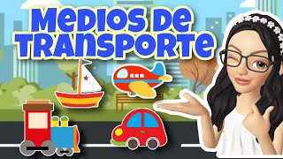 LOS MEDIOS DE TRANSPORTE  Clase virtual  Nivel inicial [upl. by Yanehs]