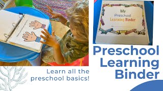 Preschool Learning Binder Learn the Basics [upl. by Cherry]