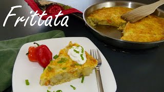 Frittata  Potato Frittata Recipe [upl. by Kcitrap]