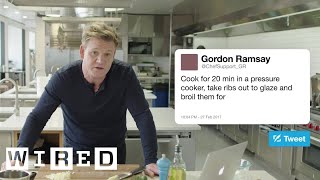 Gordon Ramsay Answers Cooking Questions From Twitter  Tech Support  WIRED [upl. by Rasec]