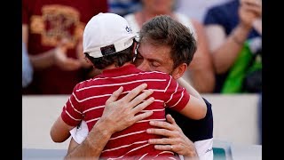 French Tennis Star Nicolas Mahuts Son Runs Onto Court to Console Him After French Open Loss  News [upl. by Adalheid53]