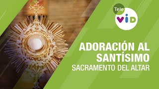 Adoración al Santísimo Sacramento del altar 🙏🏻 Tele VID [upl. by Ahsatin]