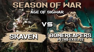 Skaven vs Bonereapers  Warhammer Age of Sigmar Battle Report [upl. by Ayaj783]