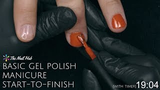 How To Apply Gel Polish StarttoFinish Real Time [upl. by Sydel]