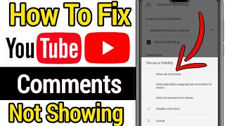 How To Fix YouTube Comments Not Showing Problem  YouTube Not Comment Showing [upl. by Akirahc]