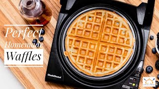 Perfect Homemade Waffles  Easy and Crispy Homemade Waffles Recipe  Asian Cooking [upl. by Nellaf]