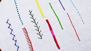 10 Basic Stitches  Hand Embroidery For Beginners [upl. by Atterbury]