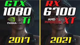 RX 6700 XT vs GTX 1080 Ti  in 2021 [upl. by Keyte536]