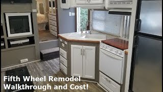 RV Remodel on a budget  Rustic Modern Before and After Tour Updated [upl. by Ruhl]