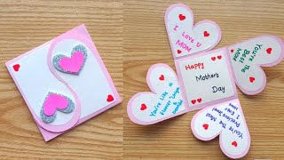 DIY Mothers Day Greeting Card  Easy and beautiful card for mothers day  Mothers day card making [upl. by Ardnazxela]