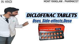 Diclofenac sodium tablets ip 50mg  UsesSide effectsDose and precautions  In Hindi [upl. by Aitsirk]