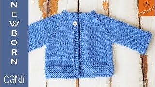 How to knit a Newborn Cardigan for beginners  Part 2 [upl. by Irolam]