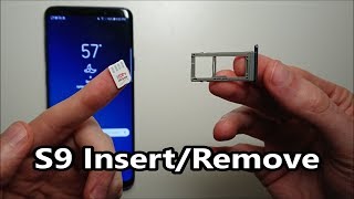 Samsung Galaxy S9  S9 Plus SIM Card amp Micro SD How to Insert or Remove [upl. by Keisling374]