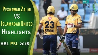 Full Highlights  Peshawar Zalmi Vs Islamabad United  Match 4   24th Feb  HBL PSL 2018  PSL [upl. by Etnaud]