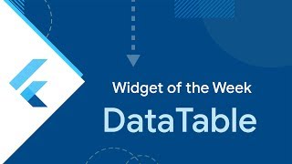 DataTable Flutter Widget of the Week [upl. by Granthem980]