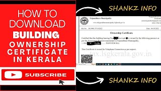 How to Download Building Ownership Certificate in Kerala [upl. by Nahtal495]