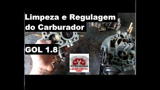 Limpeza e regulagem gicle aberto do Carburador do Gol 18 TLDZ  DR Auto Mecânica [upl. by Eilitan]