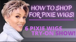 6 PIXIE wig TRY ON SHOW Plus HOW TO shop for a PIXIE WIG THE 3 THINGS to KNOW before you shop [upl. by Blalock]